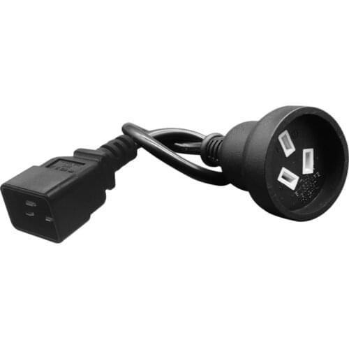 Power Extension Cord, C20 to AU, Three-Horizontal Male to Australian Standard Female Power Cord for Pdu Servers