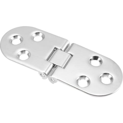 Uxcell 1 PCS Silver Tone Zinc Alloy 80x30x7mm Sewing Machine Table Folding Flip Hinge 180 Degree Locks Open Install Tools