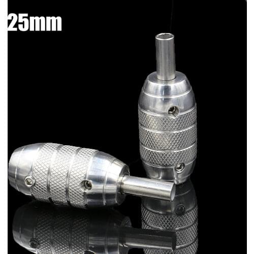 1PCS 25MM Tattoo Stainless Steel Grip With Back Stem Tattoo Grips Tattoo Tubes Supply Free Shipping TG-132