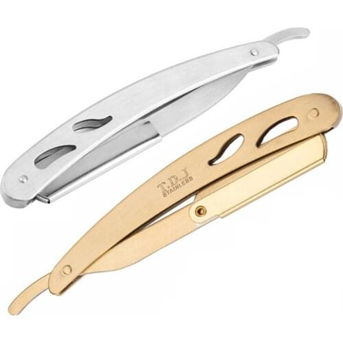 1 PCS Shaving Barber Folding Razor Professional Mens Safety Razors Stainless Steel Manual Beard Razor Holder