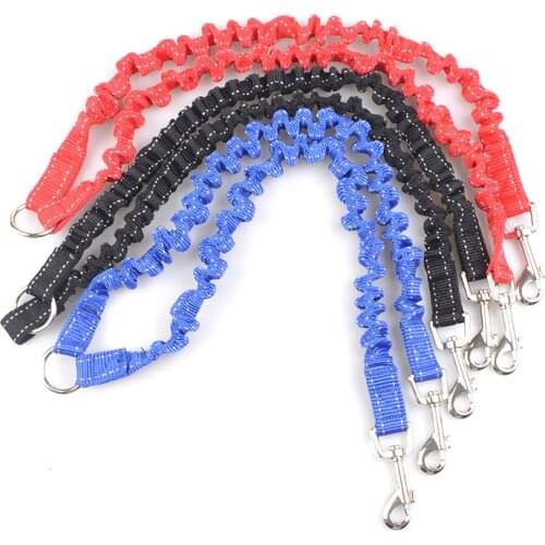 15PCS / LOT Pet Supplies Two Dog Cushioning Double Head Leash Can Be Connected To Traction Rope Elasticized Dog Leash