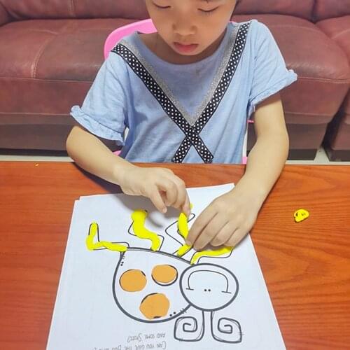 73PCS/Set kids Learning Alphabet Number Play Dough Mats Plasticine Fun English Homework Paper Kids learn Games Educational Toys