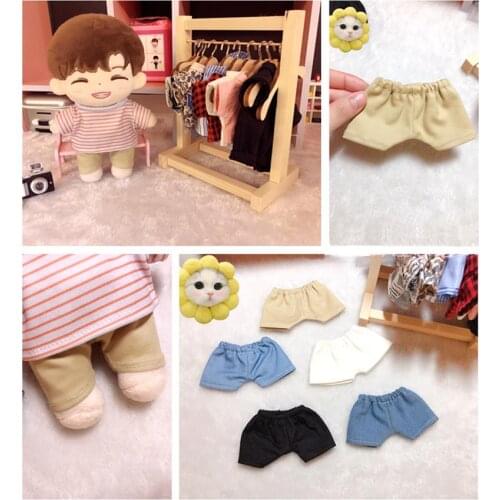 Free Shipping 15cm 20cm Dolls Accessories Kpop EXO Doll Clothes Outfit Blue Black Jeans Pants Costume For Stuffed Plush Dolls