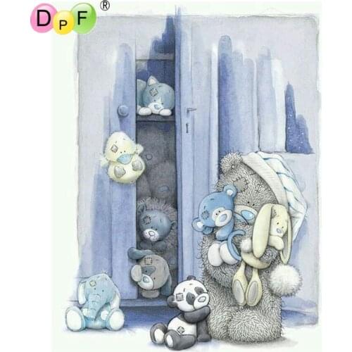 DPF DIY Little bear doll 5D diamond embroidery crafts home decor wall painting mosaic full square diamond painting cross stitch
