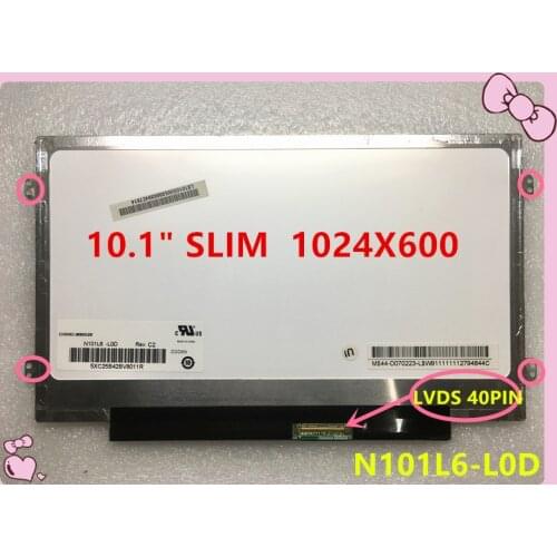 Freenshipping 10.1'' slim matrix B101AW06 v.0 N101L6-L0D LTN101NT08 Laptop lcd Screen FOR samsung nc110 notebook display 40pin