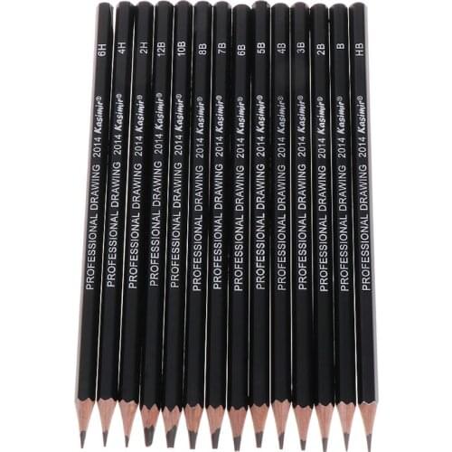 27RA 14 Pcs Sketch Art Drawing Pencil 12B 10B 8B 7B 6B 5B 4B 3B 2B 1B HB 2H 4H 6H