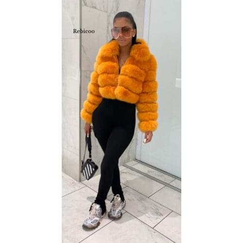 Women Coats Winter Top Fashion Faux Fur Coat Elegant Thick Warm Outerwear Woman Fluffy Furry Fake Fur Jacket