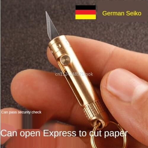 Mini Express Knife Can Pass The Security Inspection Paper Cutter Utility Knife Spring Push-pull Knife, Pocket Self-defense Knife