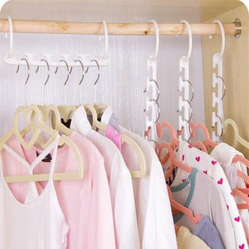 Multifunctional Clothes Hanger Wardrobe Save Space, Anti-skid Folding Plastic Clothes Hanger