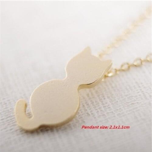 Fashion a lovely cat figure pendant necklace plated necklace clavicle necklace for women and color