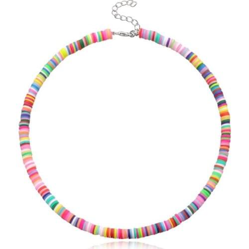 2021 New Fashion Women Torques Soft Ceramic Clavicle Chain Chokers Necklaces Girls Colorful Necklaces Beach Party Jewelry Gifts