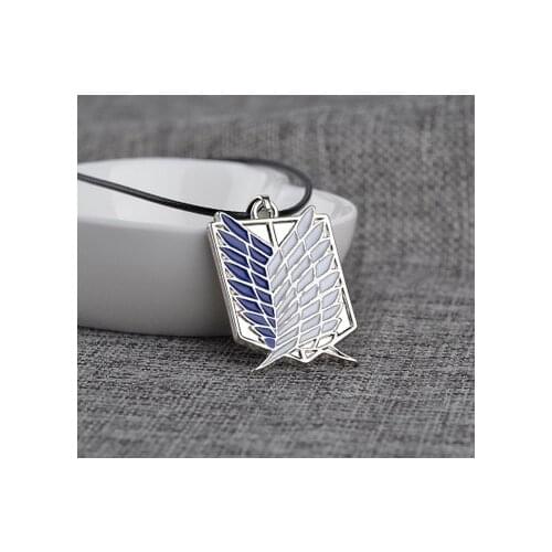 Anime Necklaces Attack on The Wings of Freedom Titanium Necklace Cosplay Shell Choker Necklaces