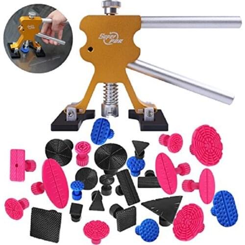 PDR Puller Lifter with Door Kits Removal and Paintless Damage Car Super Tool Kit And Repair Tools Set PDR for Dent Glue 28pcs