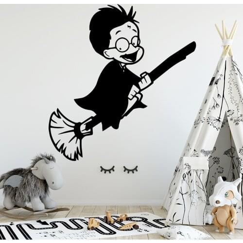 Personalized flying boy Wall Stickers Personalized Creative For Kids Rooms Bedroom Wall Stickers naklejki na sciane