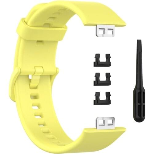 F3MD Metal Connector Replacement Silicone Sport Wrist Strap Watch Band for -HUAWEI Watch Fit 1.64" Vivid AMOLED Display