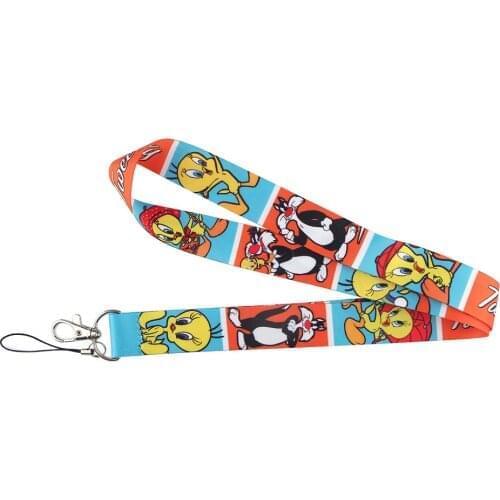 10pcs/lot J1500 Cute Cartoon Cat And Bird Lanyard for Keys Phone Animal Neck Strap ID Badge DIY Mobile Phone Lanyard Hang Rope