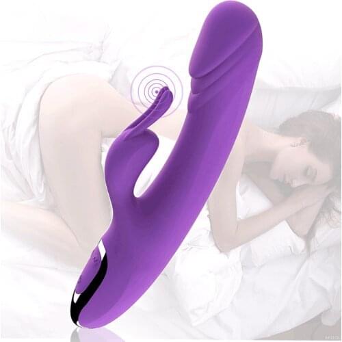 Female Vibrator G-spot Massager Dildo Rabbit Double Vibration Model Silicone Waterproof Clitoris Teaser Sex Toy Adult Products