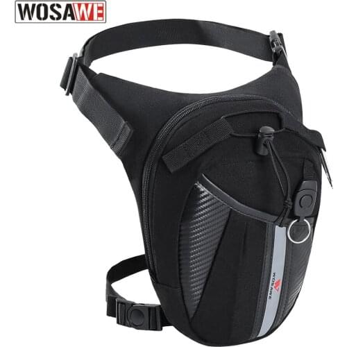 WOSAWE Motorcycle Leg Bag Fanny Pack Racing Waterproof Moto Cycling Tactical Waist Pack Airsoft Tactical Drop Leg Panel Utility