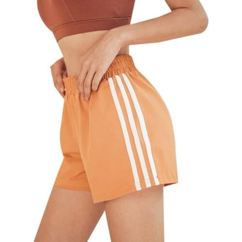 Y26K6723 Three Stripes Hot Shorts Sports Running Shorts Women Yoga Shorts High Waist Training Fitness Shorts