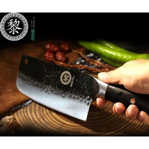 50Cr15mov Japanese Steel Chef Knives 3mm Blade Stainless Steel Nakiri Slicing Knife Sets Forged Kirtchen Cooking Knives cleaver
