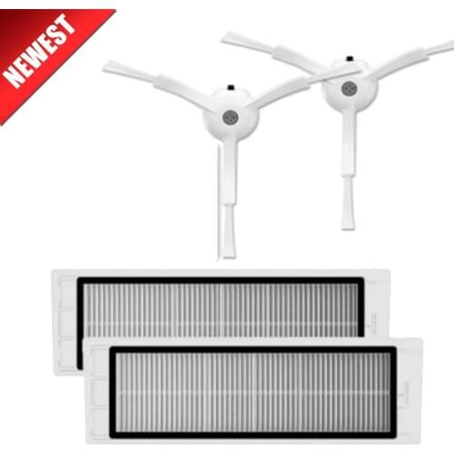 2PCS side brush+2PCS Hepa filter for xiaomi mi robot vacuum cleaner household robot vacuum cleaner spare parts main brush