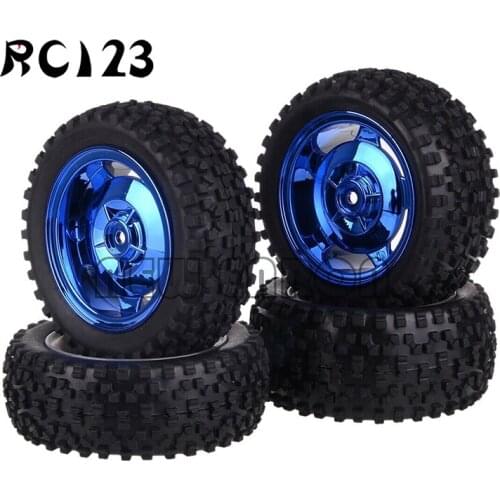 1:10 4Pcs Front&Rear Wheel Hub Rims Tyre Tires Sponge RC Racing 1/10HSP Off-Road Buggy NEW ENRON