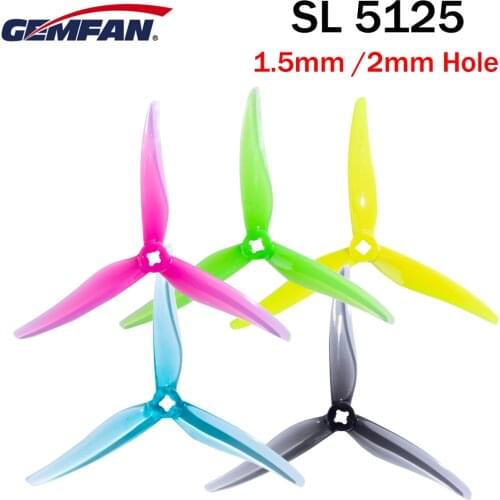 12Pairs Gemfan Hurricane SL 5125 5.1inch 3-blade 1.5/2mm Hole FPV Racing Freestyle Propeller for RC Drone Iflight Nazgul5
