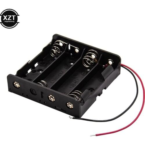 1x 2x 3x 4x 18650 Battery Storage Box Case 1 2 3 4 Slot Way DIY Batteries Clip Holder Container With Wire Lead Pin High Quality