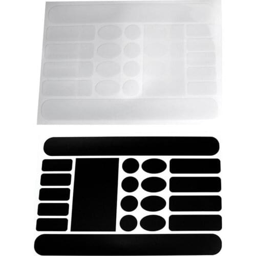 2Pcs Bicycle Front Fork Frame Protector Bike Chain Stay Protection - Matt Black & Transparent