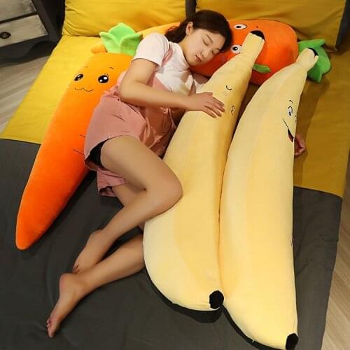 90cm/110cm Cartoon Fruit Smile Carrot Banana Plush Toy Soft Stuffed Animal Unicorn Flamingo Pillow Doll Boyfriend Pillow Gift