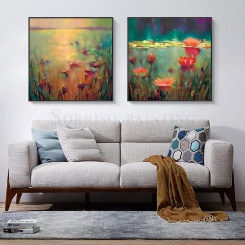 Abstract Flower Canvas Oil Painting Modern Wall Art Nordic Pictures For Living Room Home Decor Dining Artwork Posters And Prints