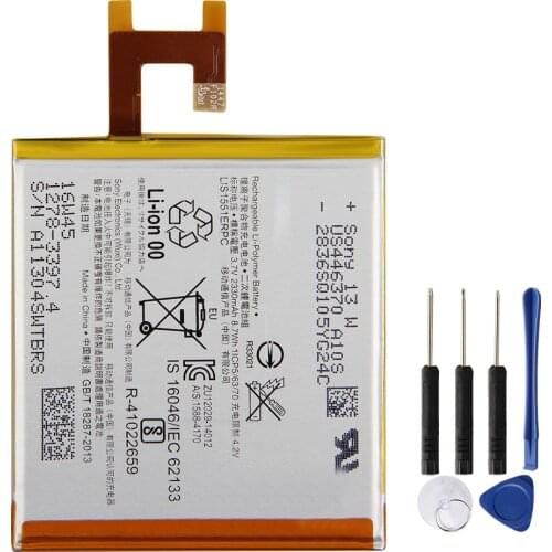 Original Replacement Battery LIS1502ERPC For Sony Xperia Z L36h L36i c6602 SO-02E C6603 S39H LIS1551ERPC Phone Batteries 2330mAh