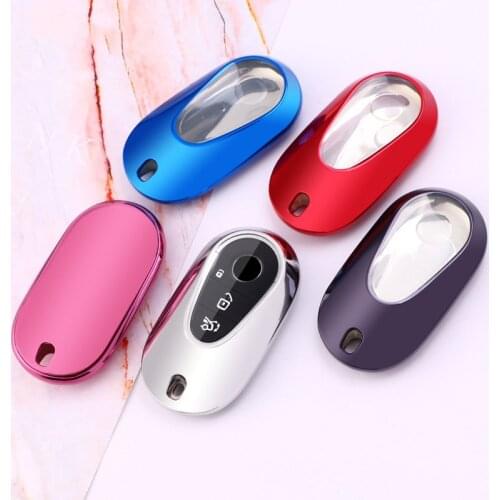 TPU Car Key Case Cover For Mercedes Benz S Class W223 2020 2021 Car Auto Car-Styling Holder Shell Keychain Holder Accessories