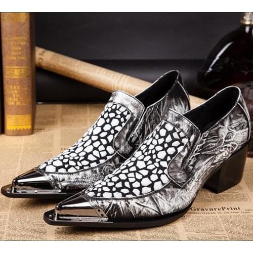 Balck white zapatos alligator shoes for men mens high heels metallic oxfords men dress shoes luxury brand zapatillas hombre