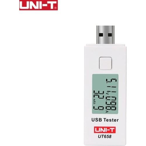 UNI-T UT658 USB Digital Current Voltage Testers U Disk Doctor Chargers Voltmeter Ameter Capacity MAX 9V Data Storage Backlight