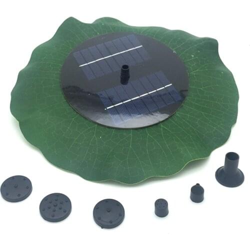 200L/H Lift 90CM Simulation Lotus Leaf Fountain 8V 1.6W DC Brushless Motor Solar Pump Pond Fountain with Solar Panel