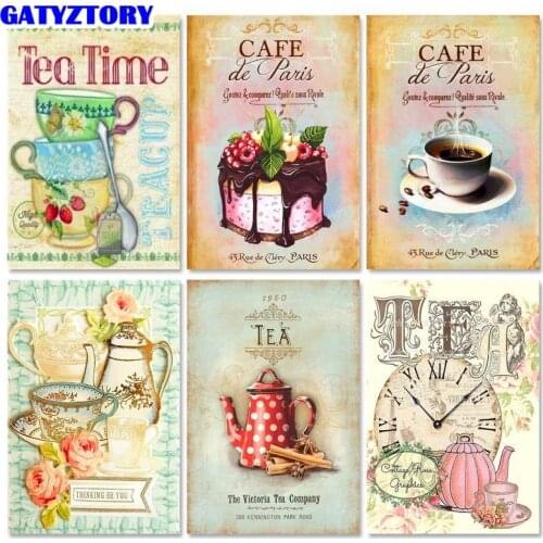 GATYZTORY DIY Oil Painting By Numbers Landscape Food Handpainted Gift 40x50cm Coloring By Numbers Posters Home Bedroom Wall Artw