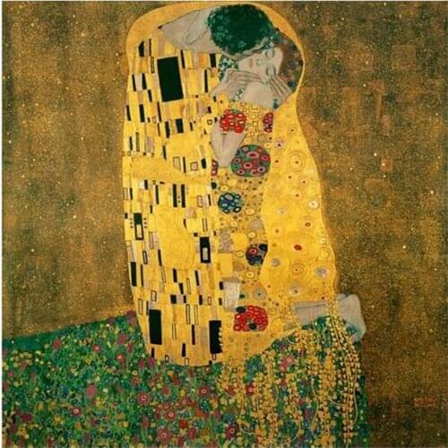 5D DIY Full Round/Square Diamond Painting Gustav Klimt “Kiss” Cross Stitch 3D Embroidery Rhinestone Mosaic Home Decor Art Y497