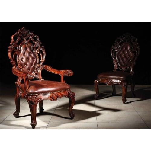 European style classic dining chair Armchair for dining room furniture Sillón Silla de cena clásica estilo europeo GH149