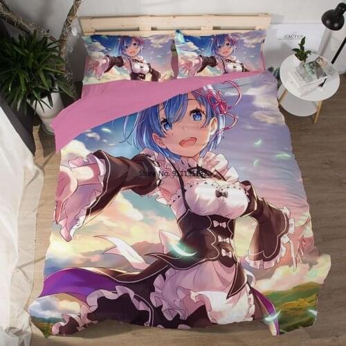 Fashion Japanese Anime Bedding Set 3D Cartoon Children Adult Bedroom Decoration Multi-size Duvet Quilt Pillowcase