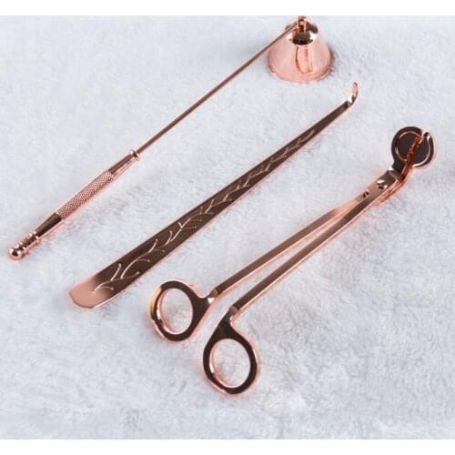 Candle Accessory Gift Pack 3 in 1 Set stainless steel Candle Bell Snuffers Wick Trimmer Candle Wick Dipper SN3333