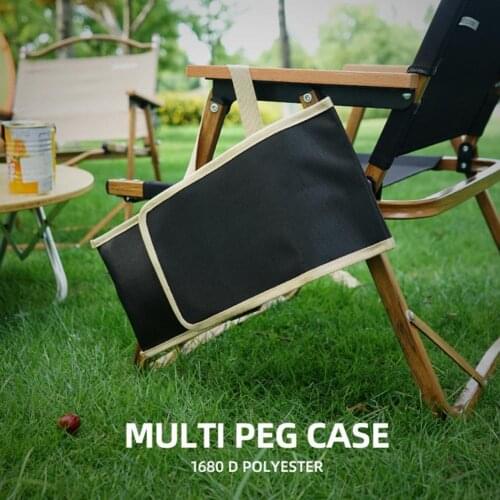 Multifunctional Tools Bag Multi-Pocket Tent Nail Storage Pouch with Handle for Camping