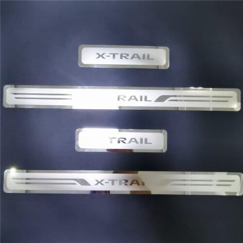 Auto Door Sill Scuff Plate Stickers Threshold Kick Pedal Protectors For Nissan X-Trail XTrail T32 2013-2020 2021 Car Accessories