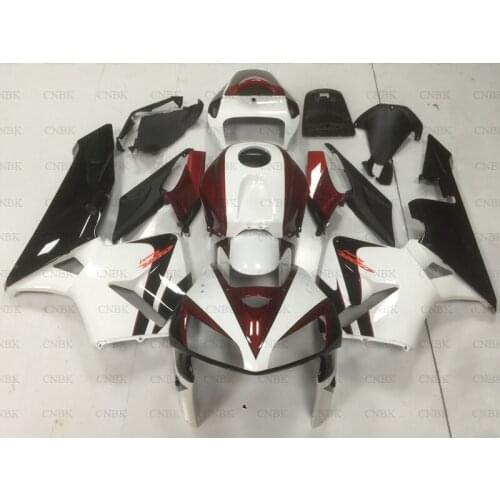 For CBR 600 RR 2005 - 2006 Fairings CBR600 RR 05 White Red Black Body Kits CBR 600 RR 2005 Fairing Unpainted