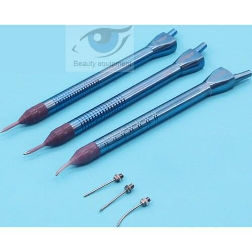 Ophthalmic instruments Micro instruments Ultra-emulsion suction handle with blue sleeve straight elbow 45 ° ultra-milk needle