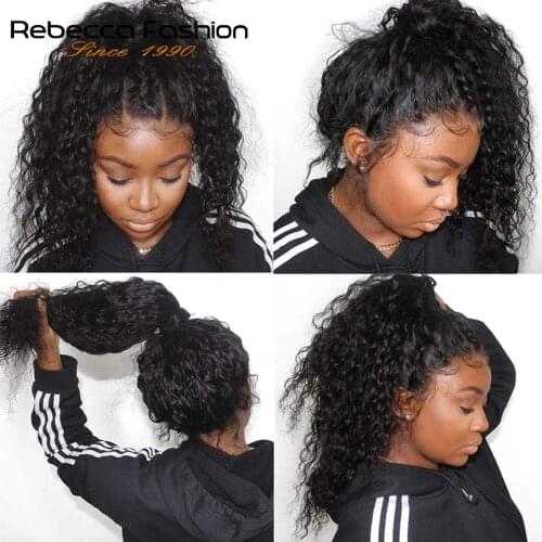 Deep Wave Full Lace Wig Human Hair Wigs For Black Women Remy Full Hair Deep Wave Glueless Lace Frontal Wig Prelucked Hairline