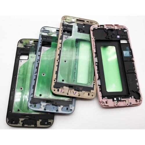 10 Pcs/lot, LCD Front Frame Bezel Housing For Samsung Galaxy J7 2017 J730 Front Housing LCD Screen Holder Frame High Quality