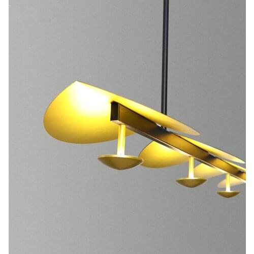 28W Postmodern LED Pendant Light Dining Living Room Iron Lighting Hanging Fixtures Creative Lotus Leaf Designer Art Pendant Lamp