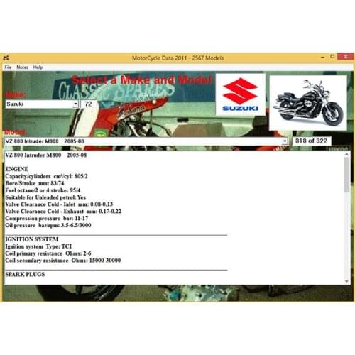 Motorcycle Technical Data Software 2011 English