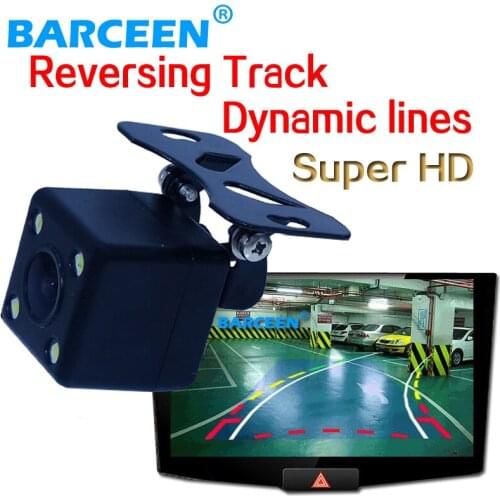 On promotion product car rear view camera adapt into various kinds of cars bring car Dynamic track line+hd ccd iamge+glass lens